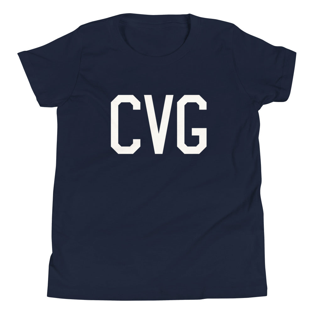 Kid's T-Shirt - White Graphic • CVG Cincinnati • YHM Designs - Image 05