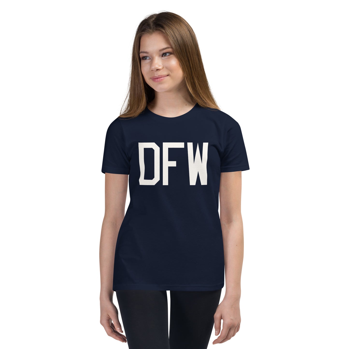Kid's T-Shirt - White Graphic • DFW Dallas • YHM Designs - Image 04