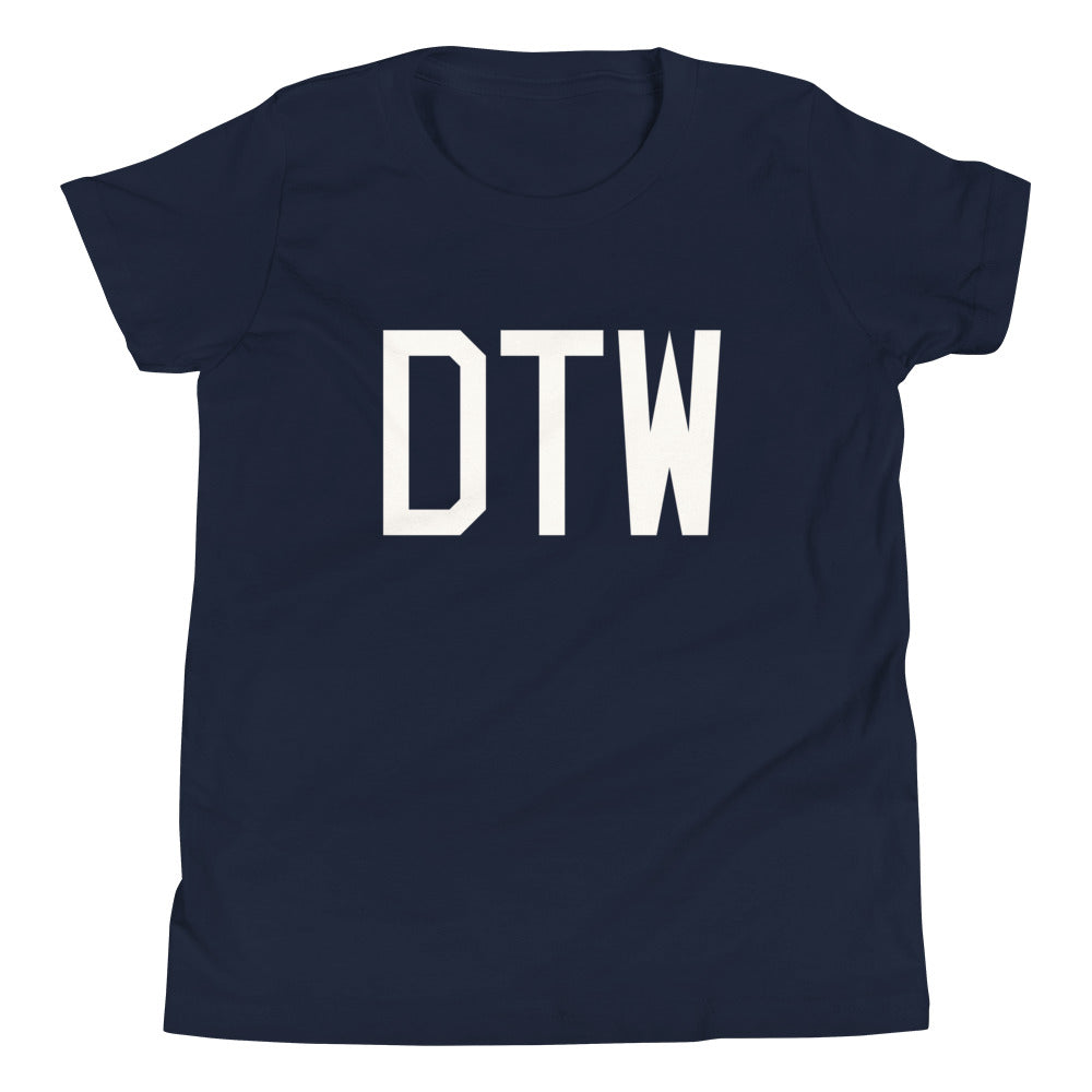 Kid's T-Shirt - White Graphic • DTW Detroit • YHM Designs - Image 05