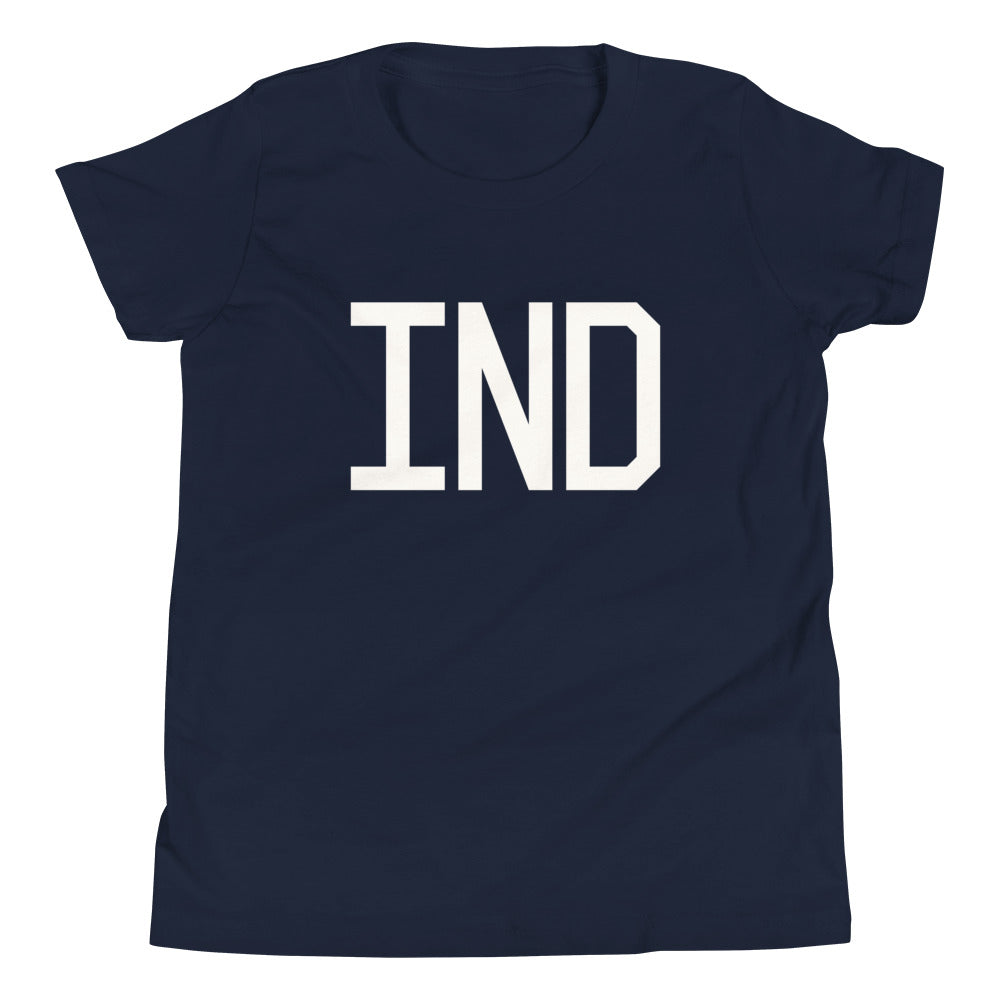 Kid's T-Shirt - White Graphic • IND Indianapolis • YHM Designs - Image 05