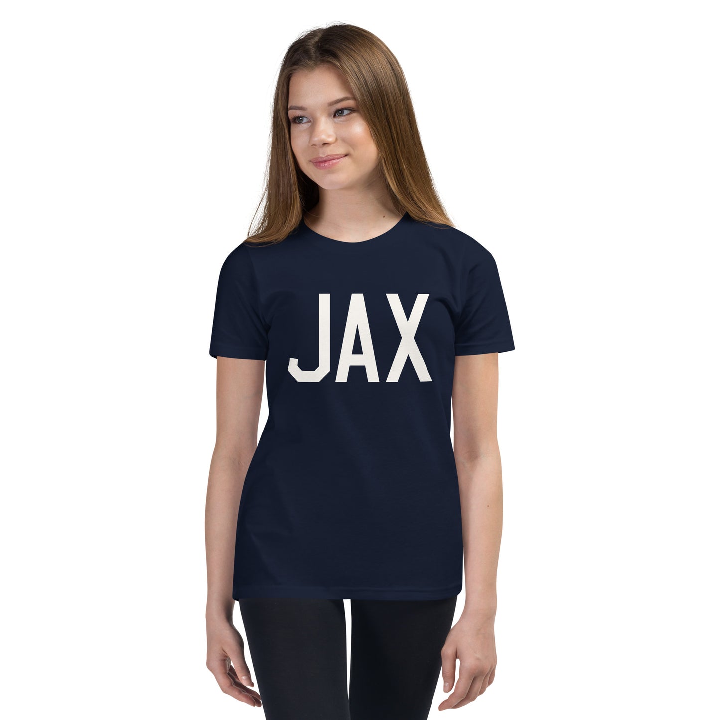 Kid's T-Shirt - White Graphic • JAX Jacksonville • YHM Designs - Image 04