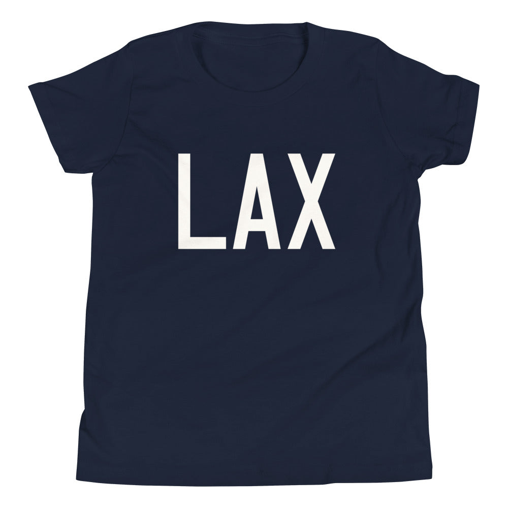 Kid's T-Shirt - White Graphic • LAX Los Angeles • YHM Designs - Image 05
