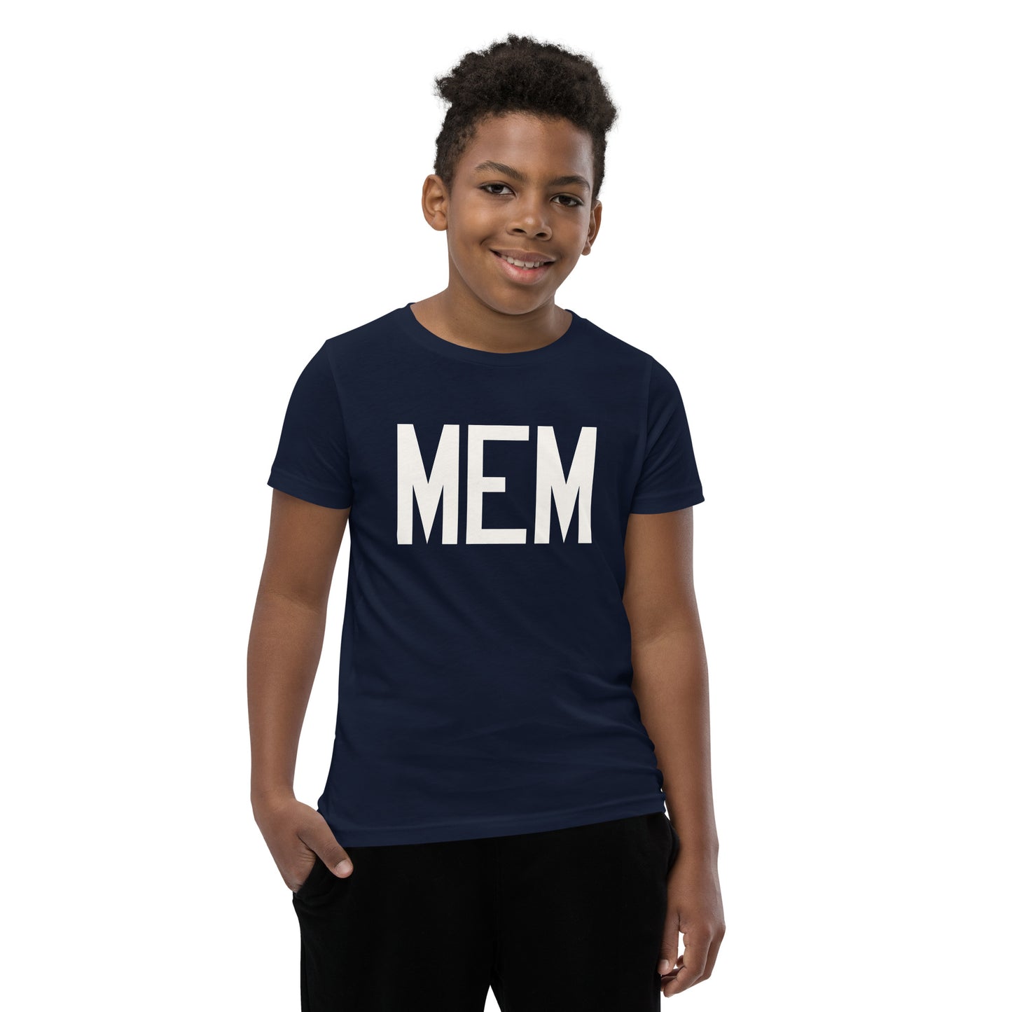 Kid's T-Shirt - White Graphic • MEM Memphis • YHM Designs - Image 01
