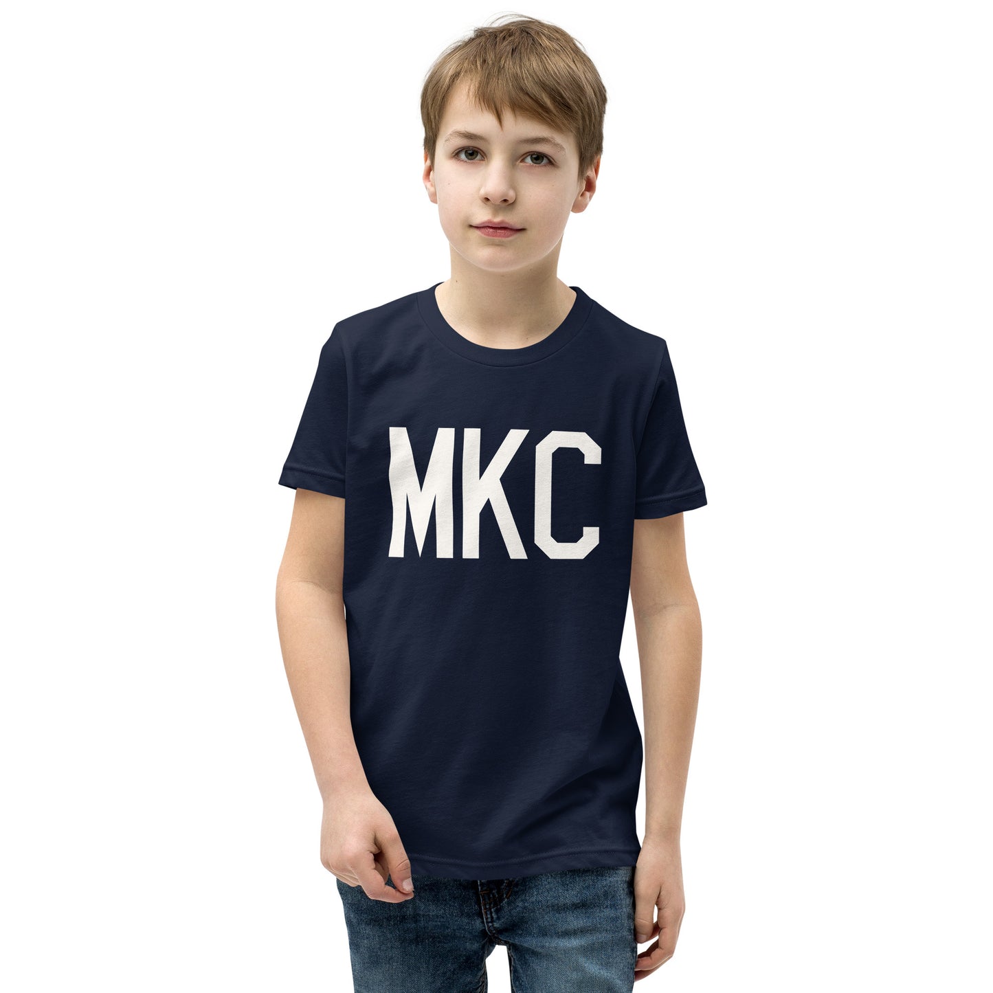 Kid's T-Shirt - White Graphic • MKC Kansas City • YHM Designs - Image 03