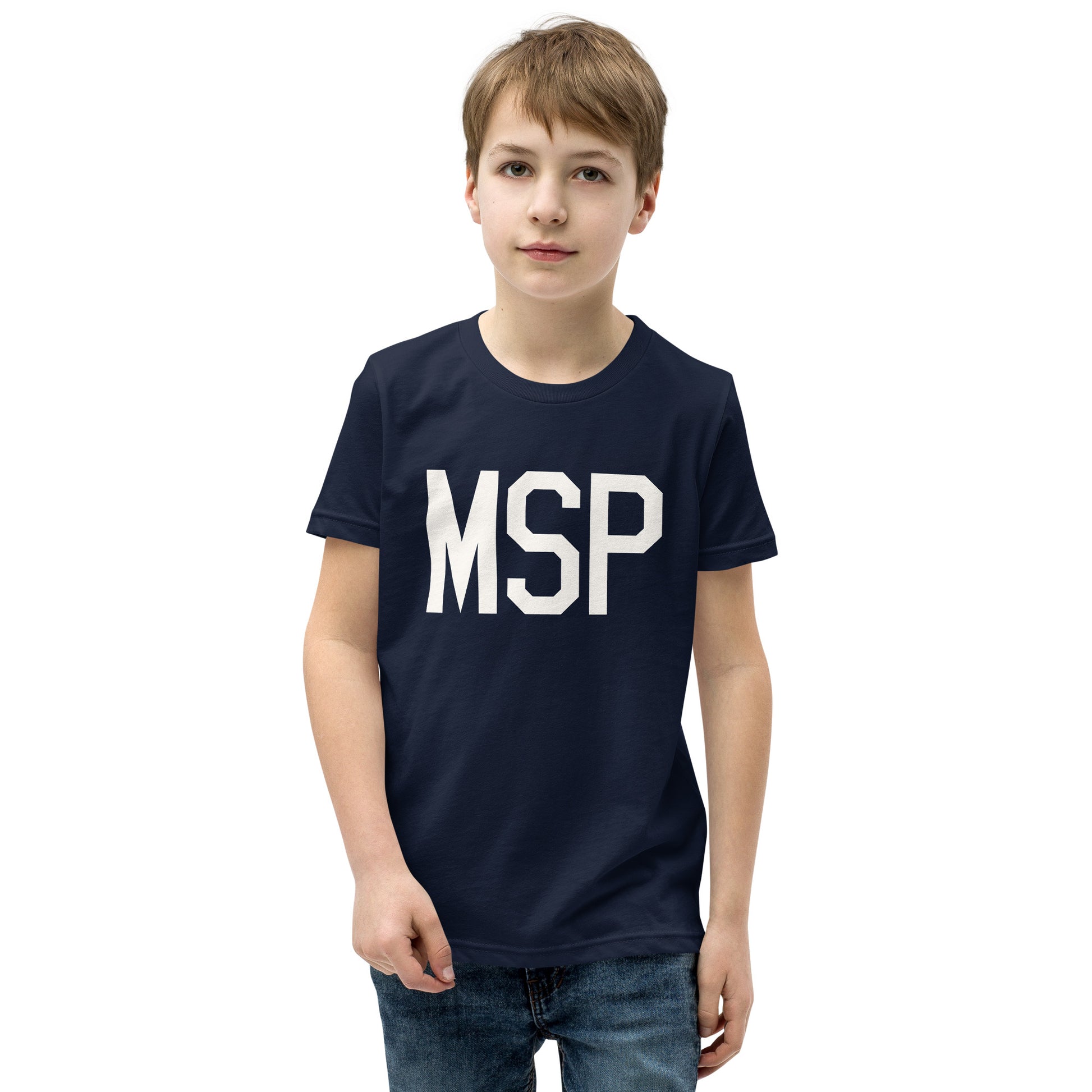 Kid's T-Shirt - White Graphic • MSP Minneapolis-St. Paul • YHM Designs - Image 03