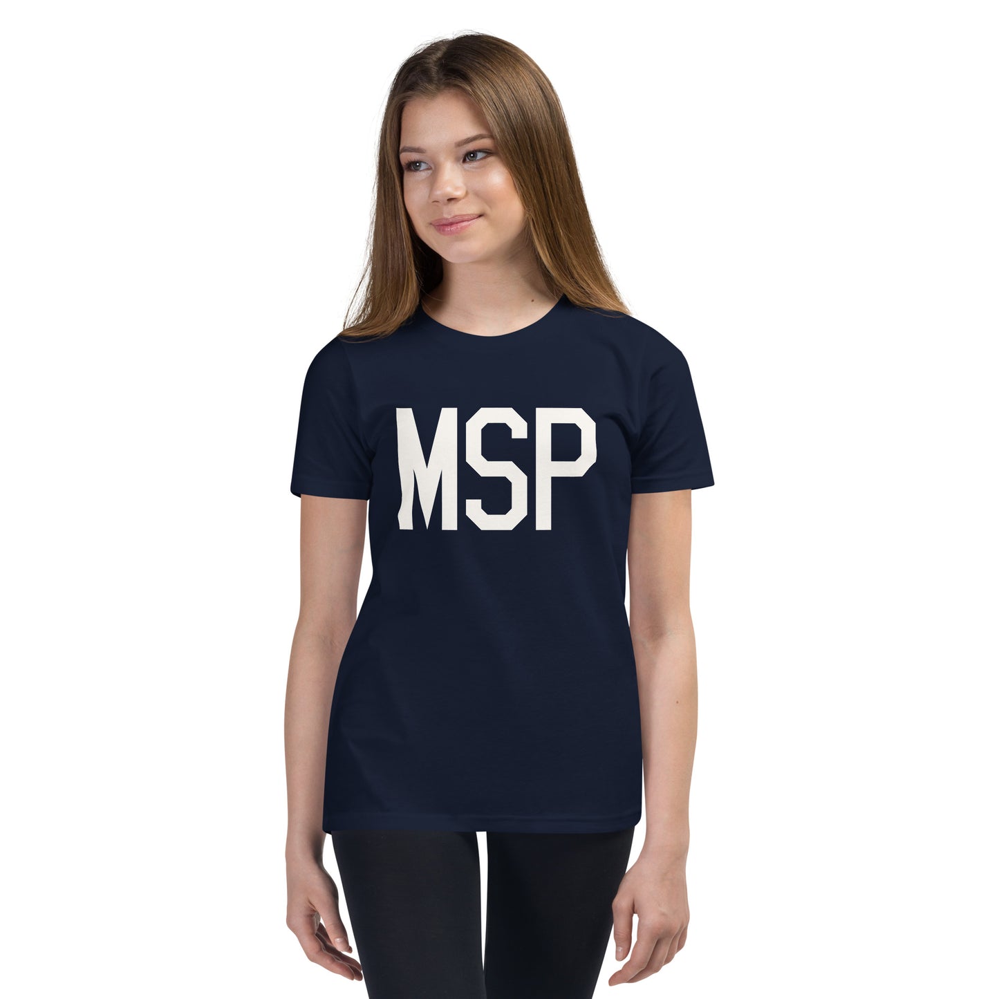 Kid's T-Shirt - White Graphic • MSP Minneapolis-St. Paul • YHM Designs - Image 04