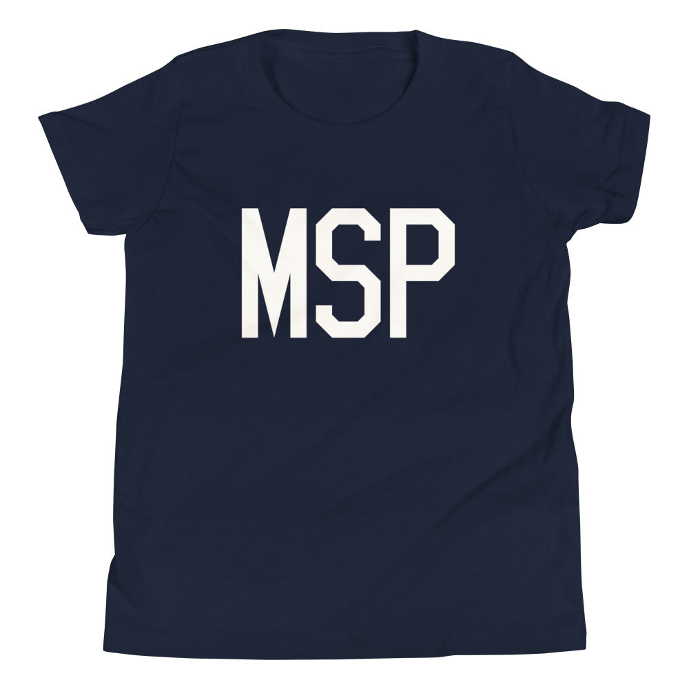 Kid's T-Shirt - White Graphic • MSP Minneapolis-St. Paul • YHM Designs - Image 05