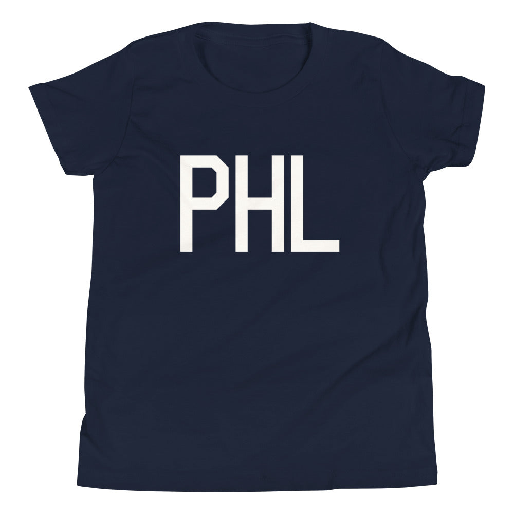 Kid's T-Shirt - White Graphic • PHL Philadelphia • YHM Designs - Image 05