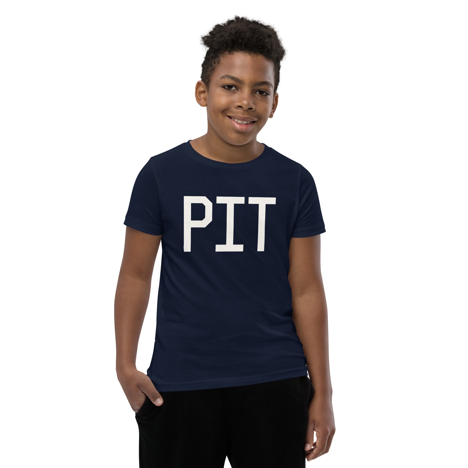 Kid's T-Shirt - White Graphic • PIT Pittsburgh • YHM Designs - Image 01