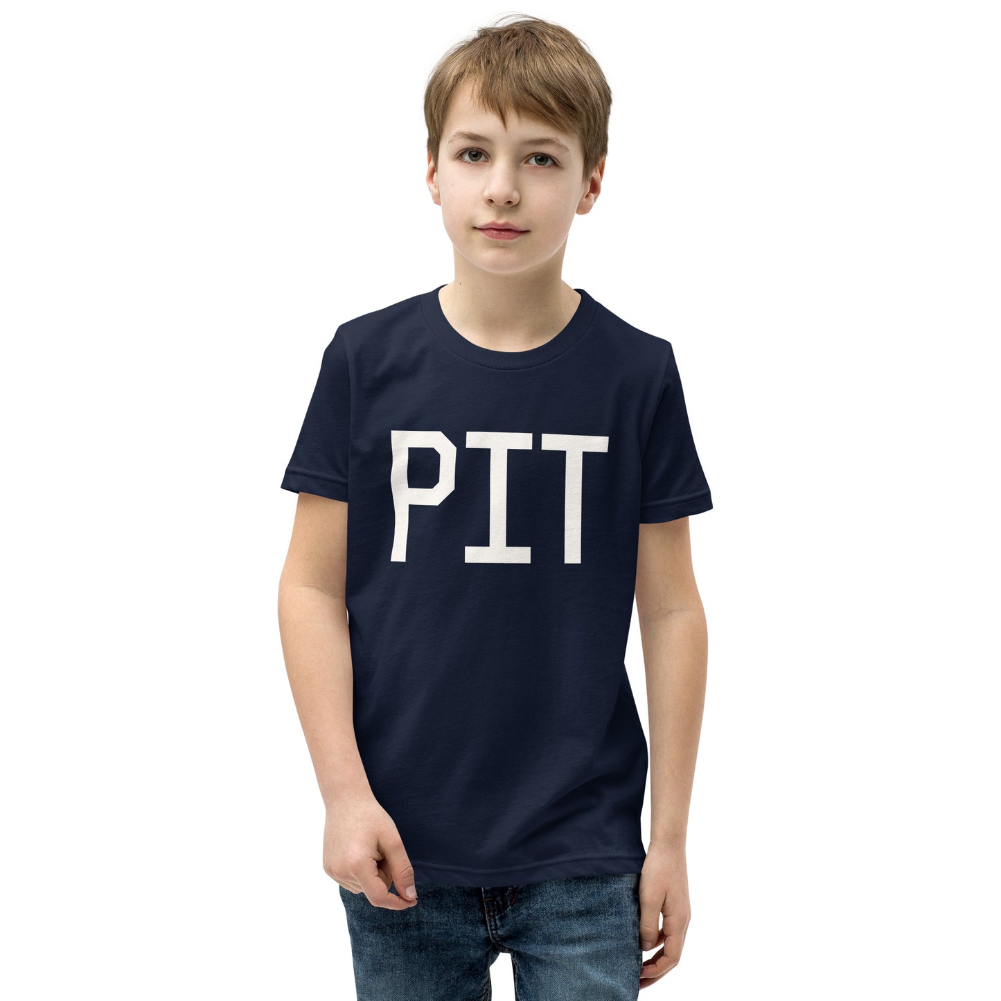 Kid's T-Shirt - White Graphic • PIT Pittsburgh • YHM Designs - Image 03