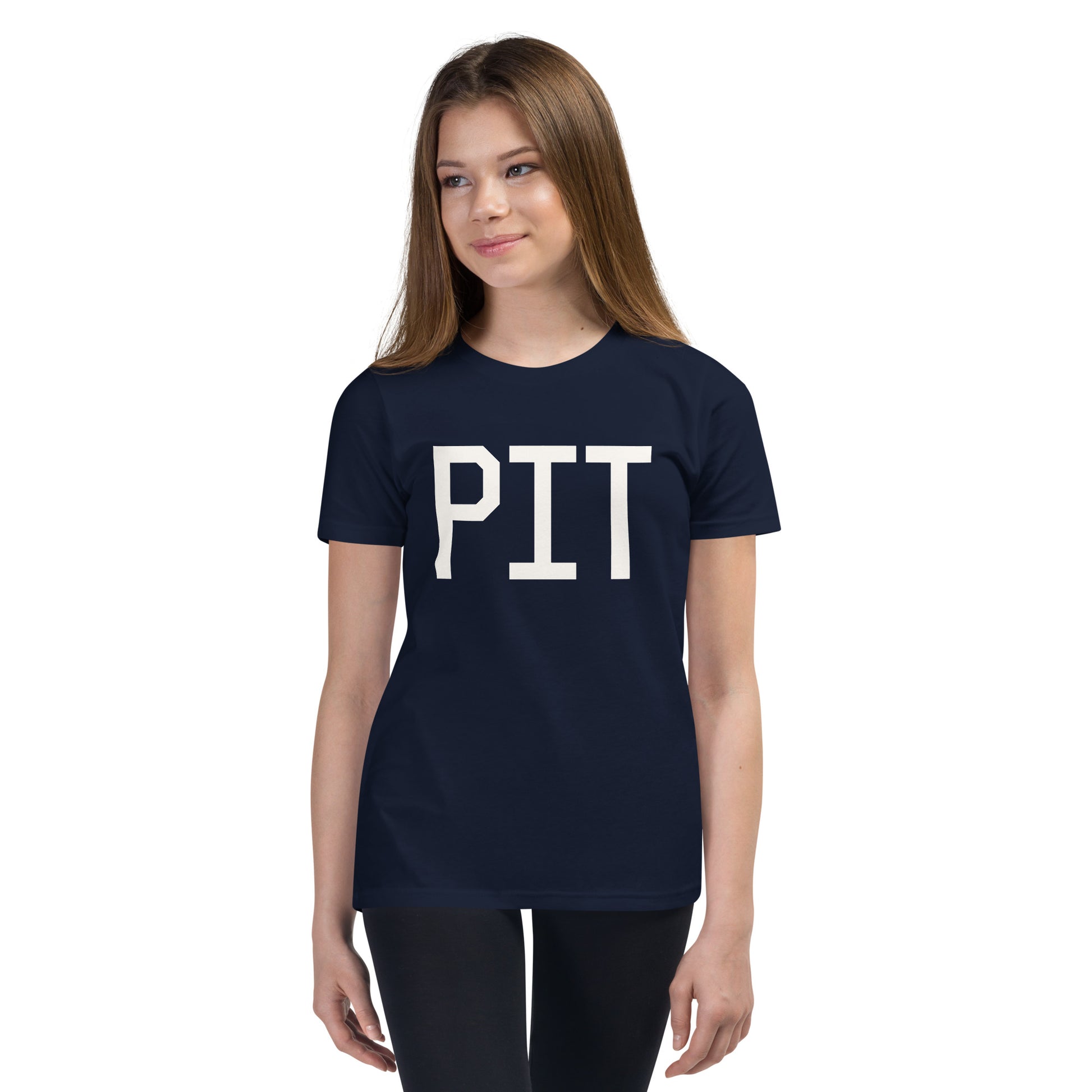 Kid's T-Shirt - White Graphic • PIT Pittsburgh • YHM Designs - Image 04