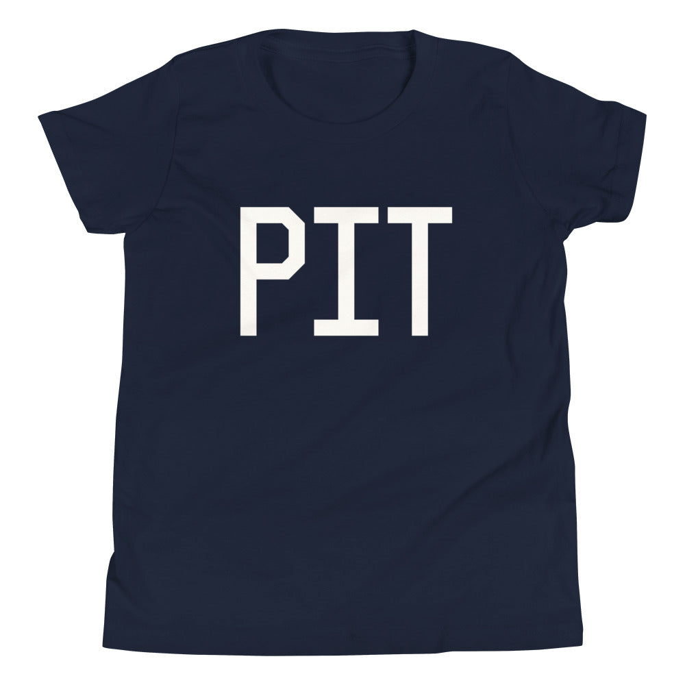 Kid's T-Shirt - White Graphic • PIT Pittsburgh • YHM Designs - Image 05