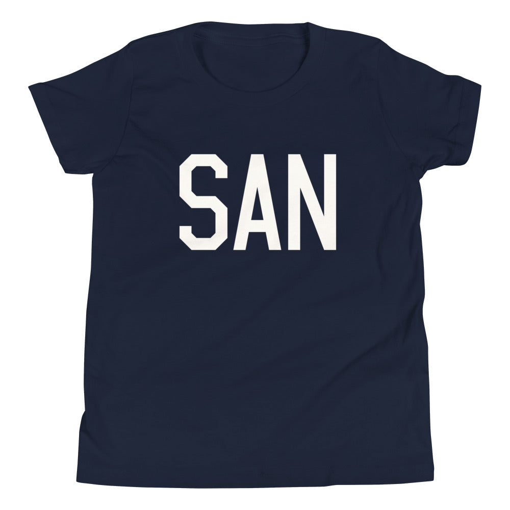Kid's T-Shirt - White Graphic • SAN San Diego • YHM Designs - Image 05