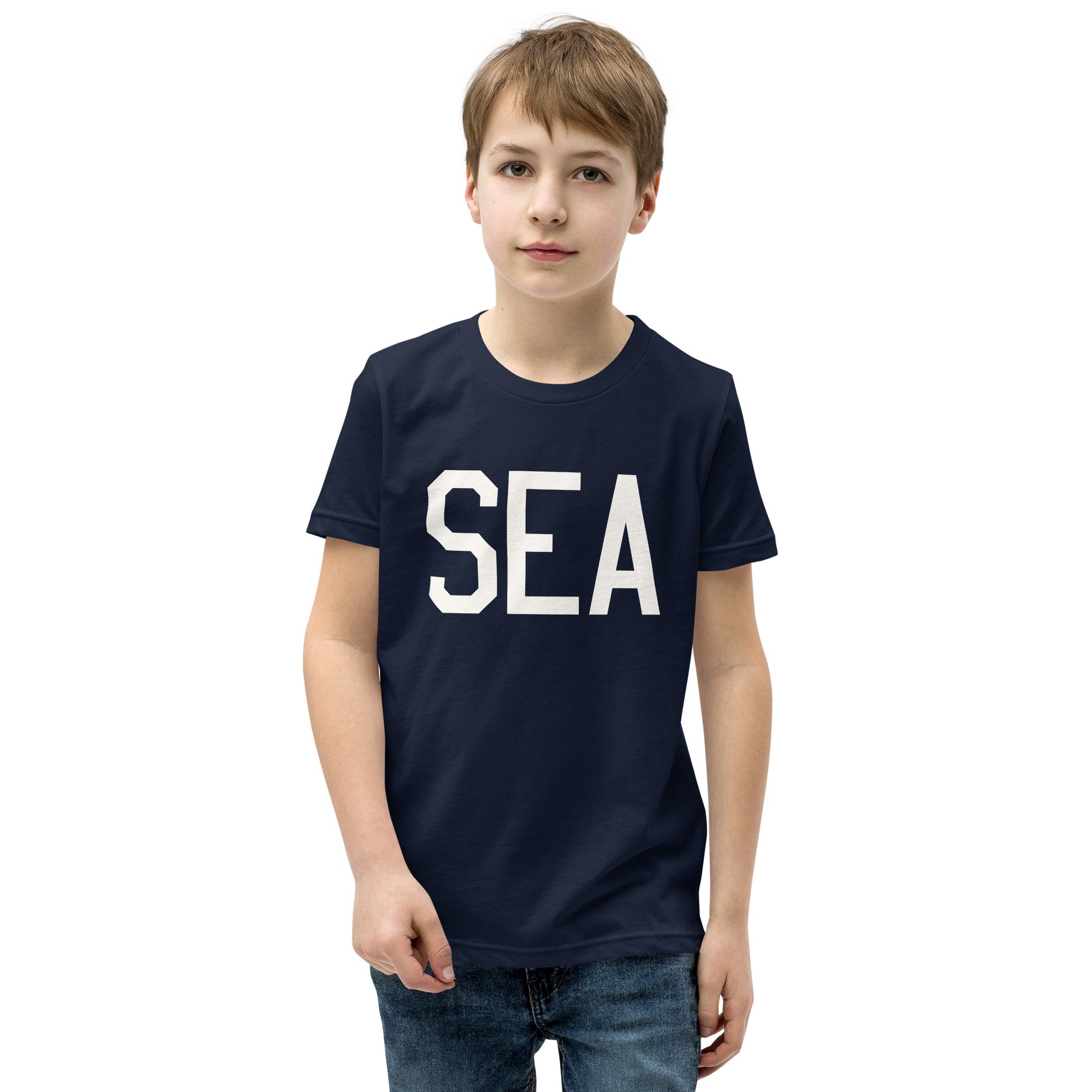 Kid's T-Shirt - White Graphic • SEA Seattle • YHM Designs - Image 03