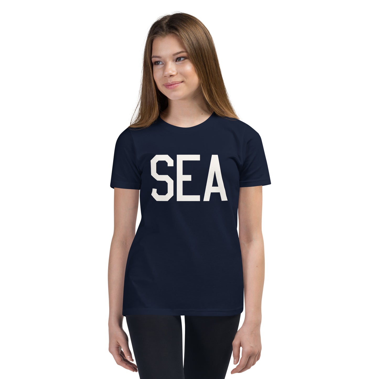 Kid's T-Shirt - White Graphic • SEA Seattle • YHM Designs - Image 04