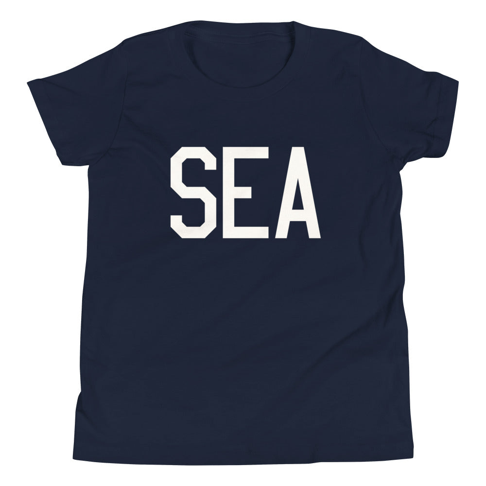 Kid's T-Shirt - White Graphic • SEA Seattle • YHM Designs - Image 05