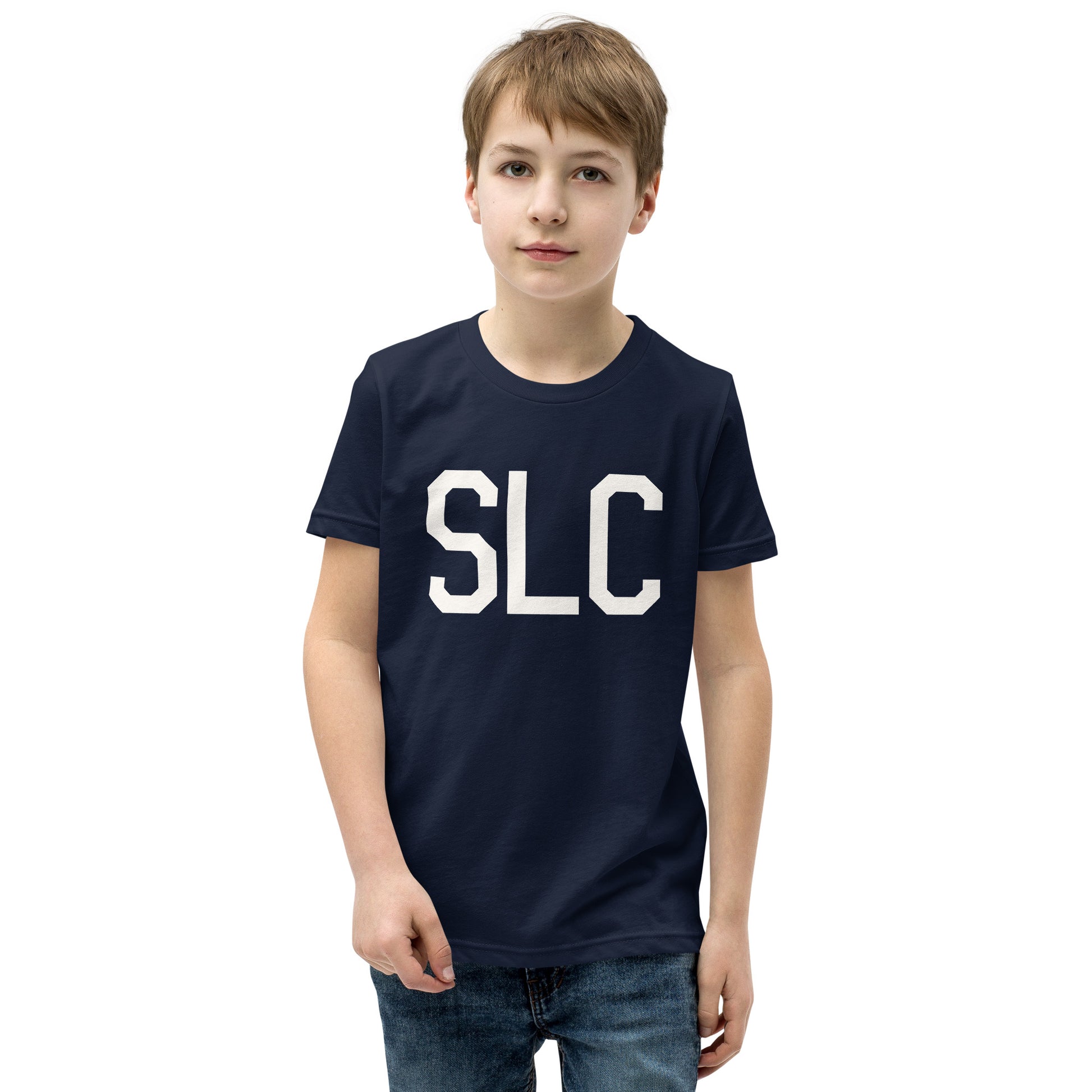Kid's T-Shirt - White Graphic • SLC Salt Lake City • YHM Designs - Image 03
