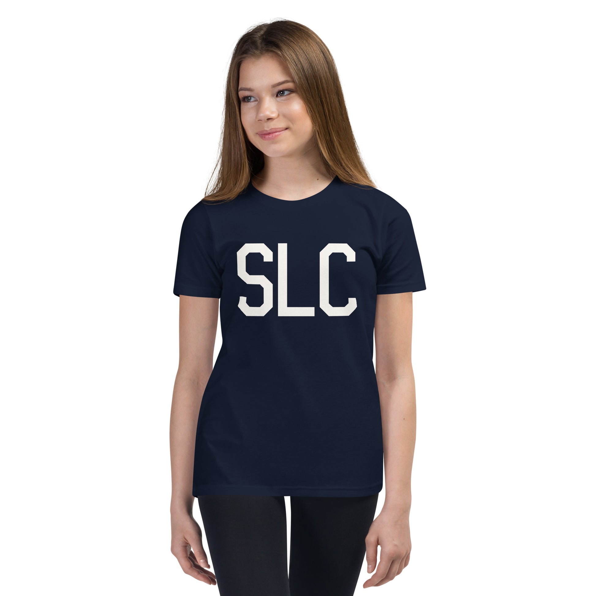 Kid's T-Shirt - White Graphic • SLC Salt Lake City • YHM Designs - Image 04