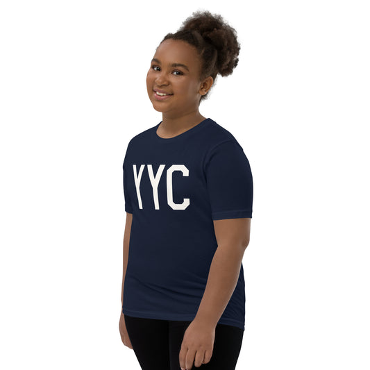 Kid's T-Shirt - White Graphic • YYC Calgary • YHM Designs - Image 02