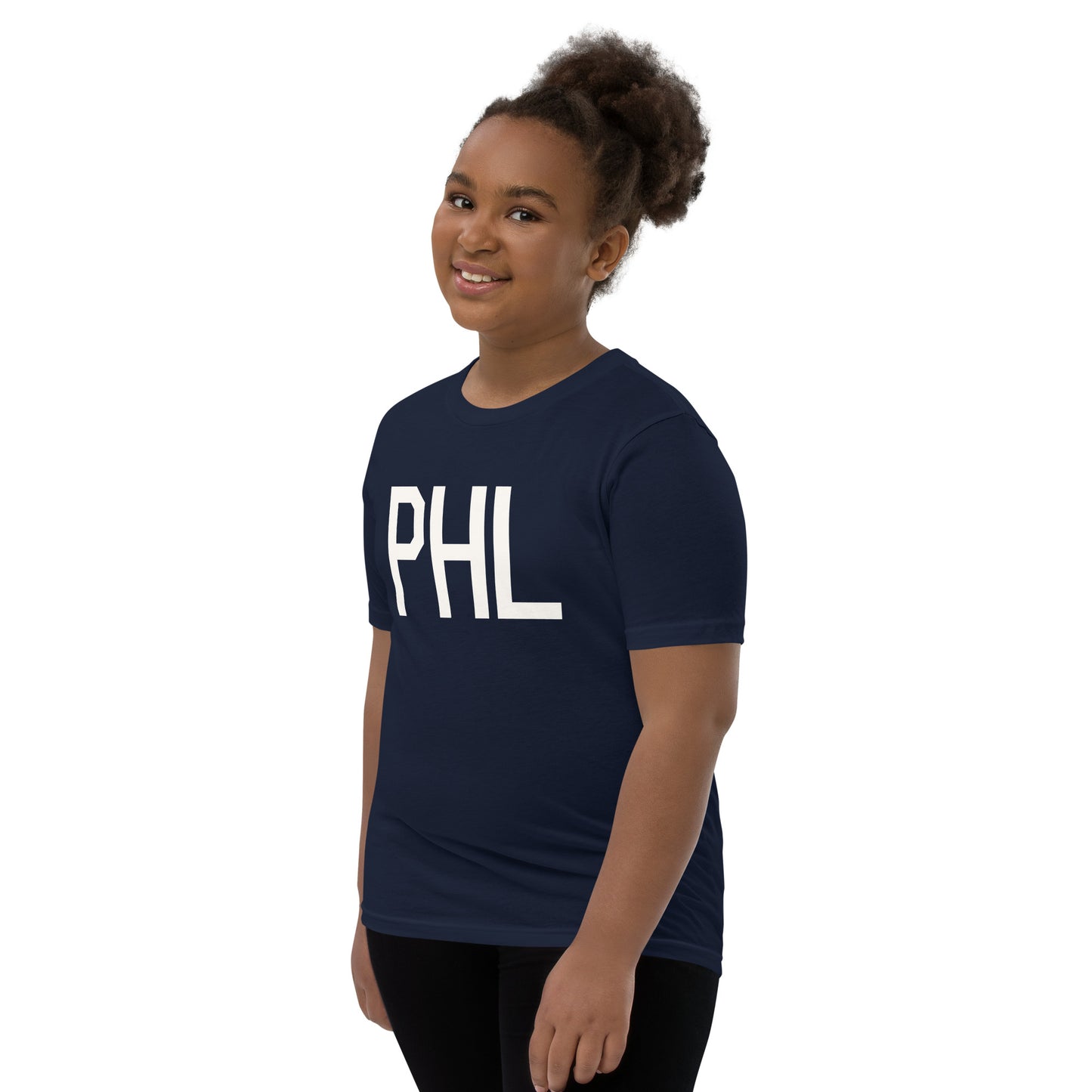 Kid's T-Shirt - White Graphic • PHL Philadelphia • YHM Designs - Image 02
