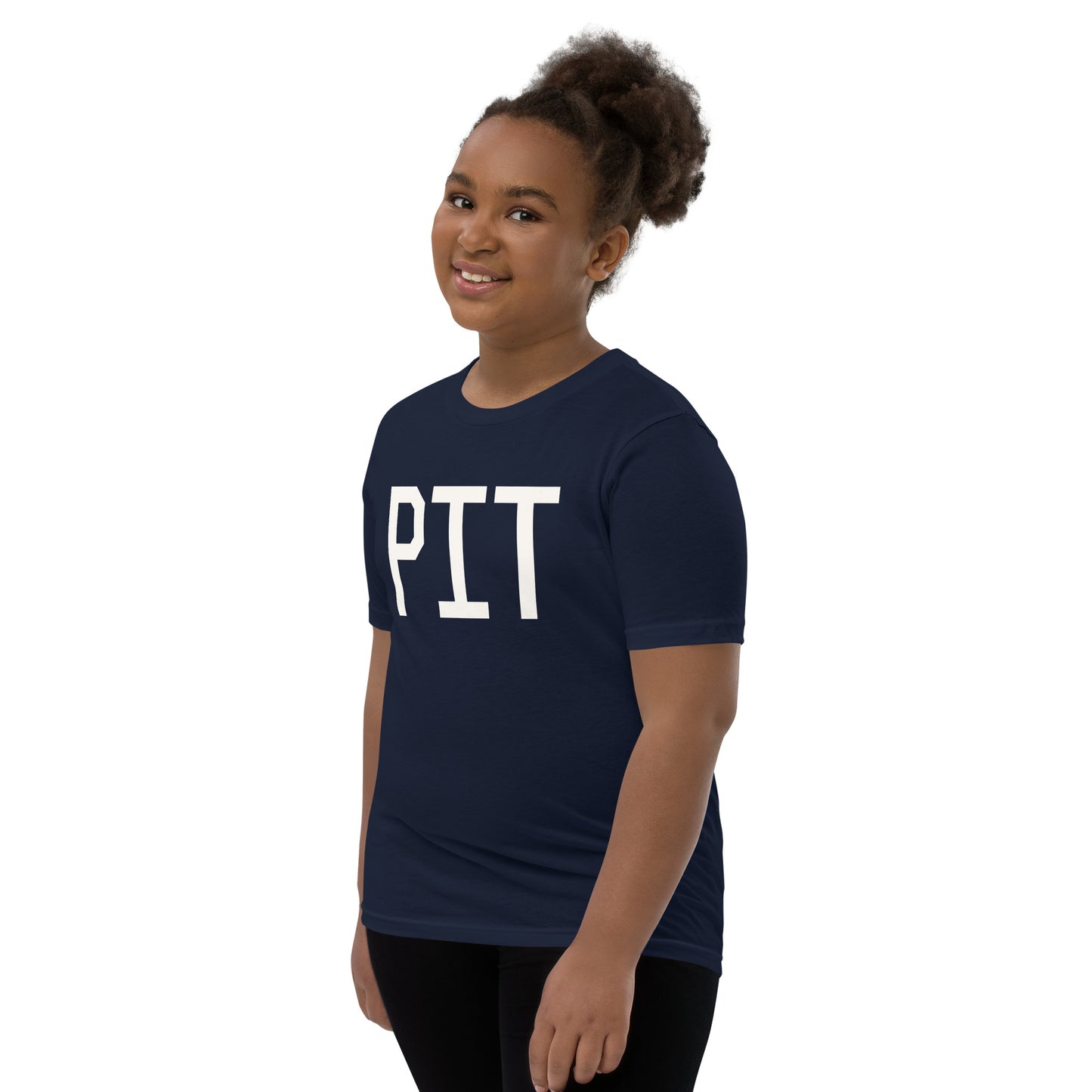 Kid's T-Shirt - White Graphic • PIT Pittsburgh • YHM Designs - Image 02