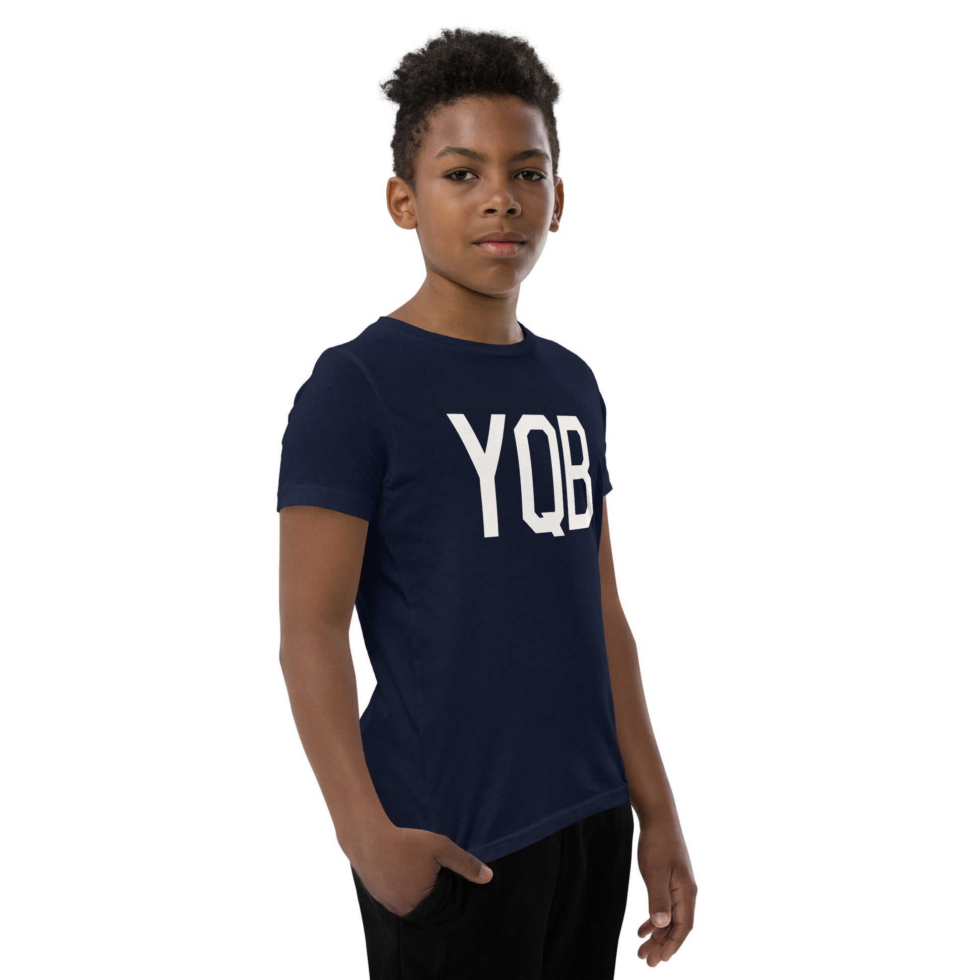 Kid's T-Shirt - White Graphic • YQB Quebec City • YHM Designs - Image 08