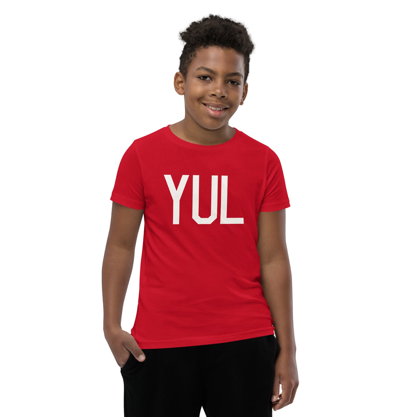 Kid's T-Shirt - White Graphic • YUL Montreal • YHM Designs - Image 09