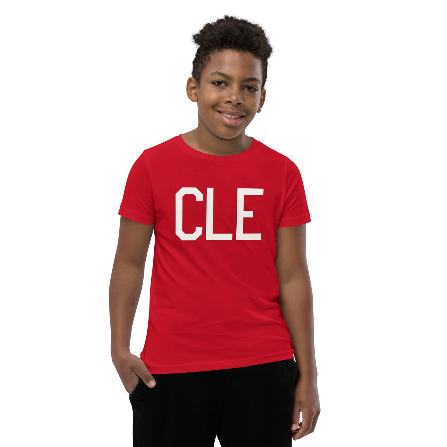 Kid's T-Shirt - White Graphic • CLE Cleveland • YHM Designs - Image 09