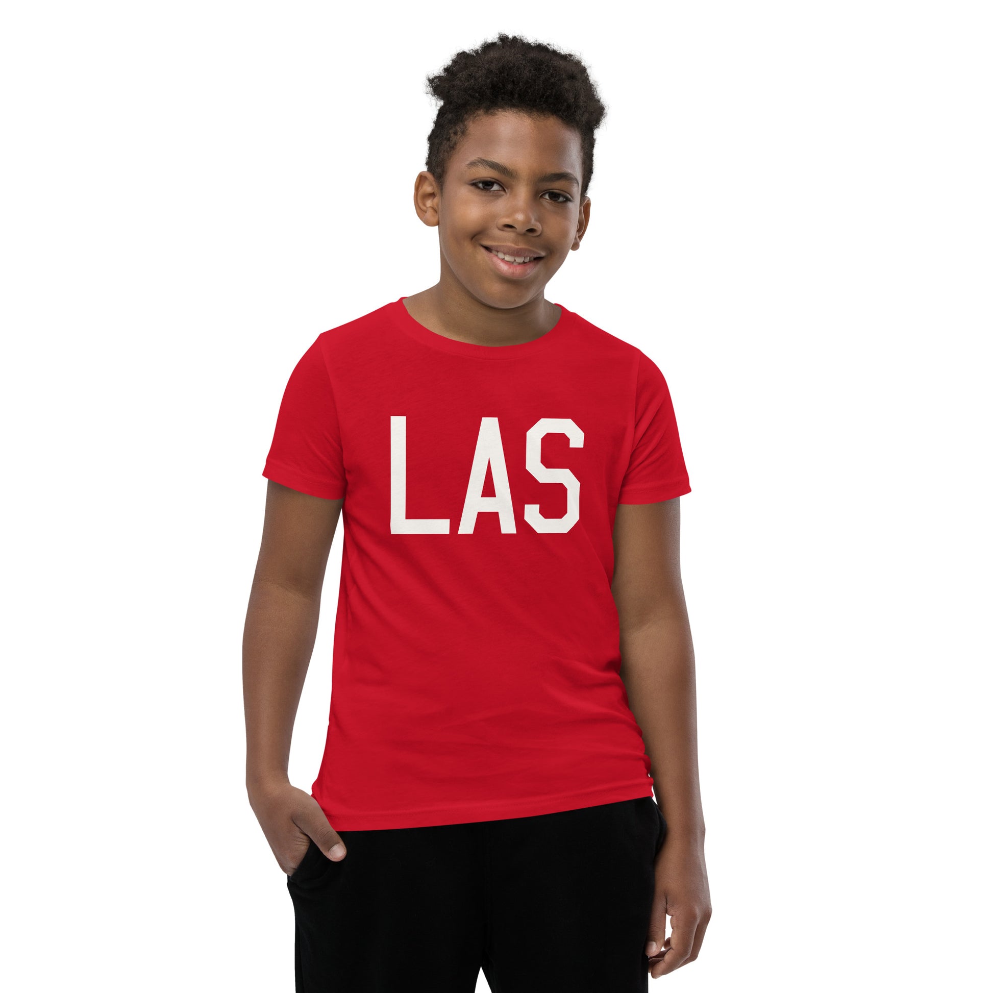 Kid's T-Shirt - White Graphic • LAS Las Vegas • YHM Designs - Image 09