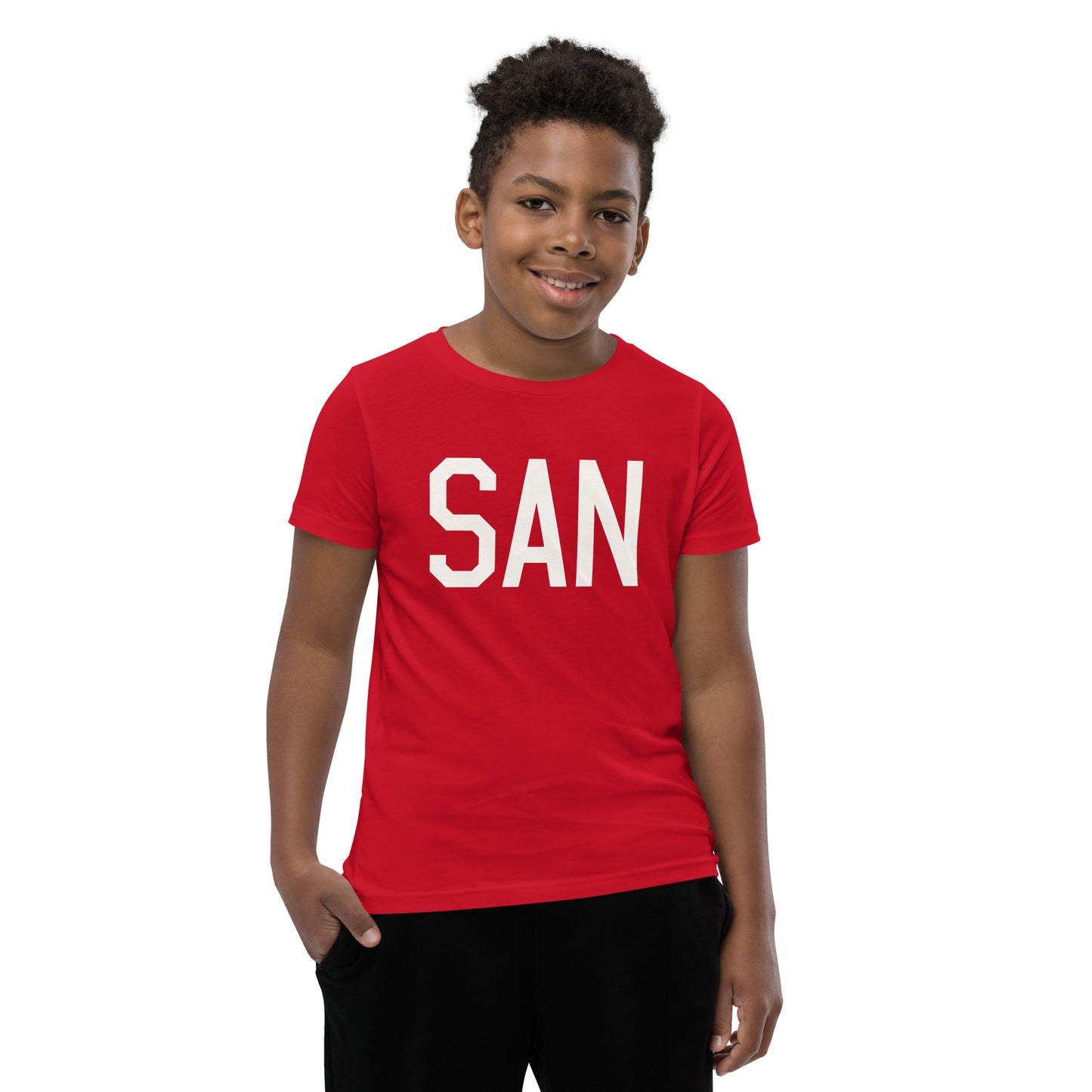 Kid's T-Shirt - White Graphic • SAN San Diego • YHM Designs - Image 09