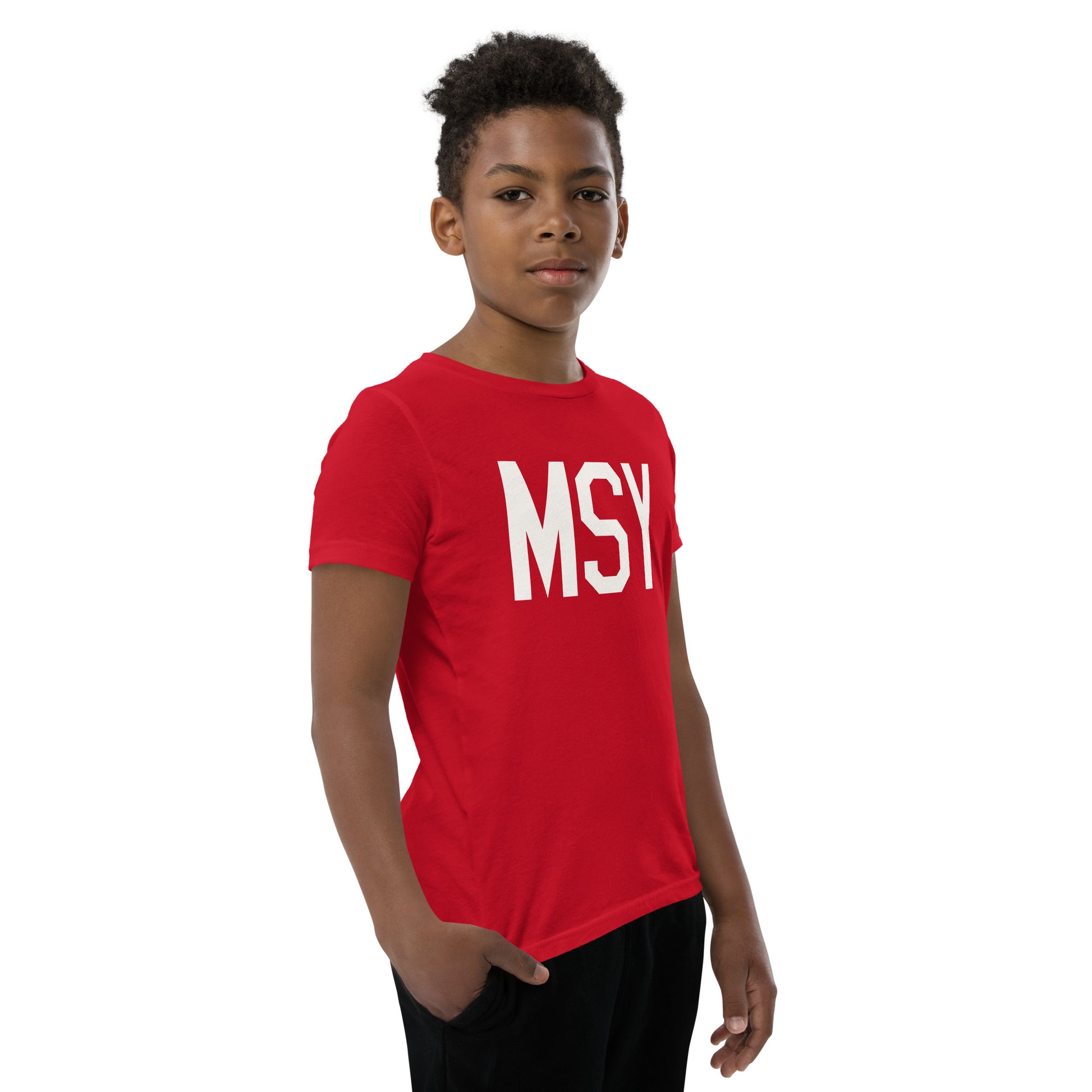Kid's T-Shirt - White Graphic • MSY New Orleans • YHM Designs - Image 10