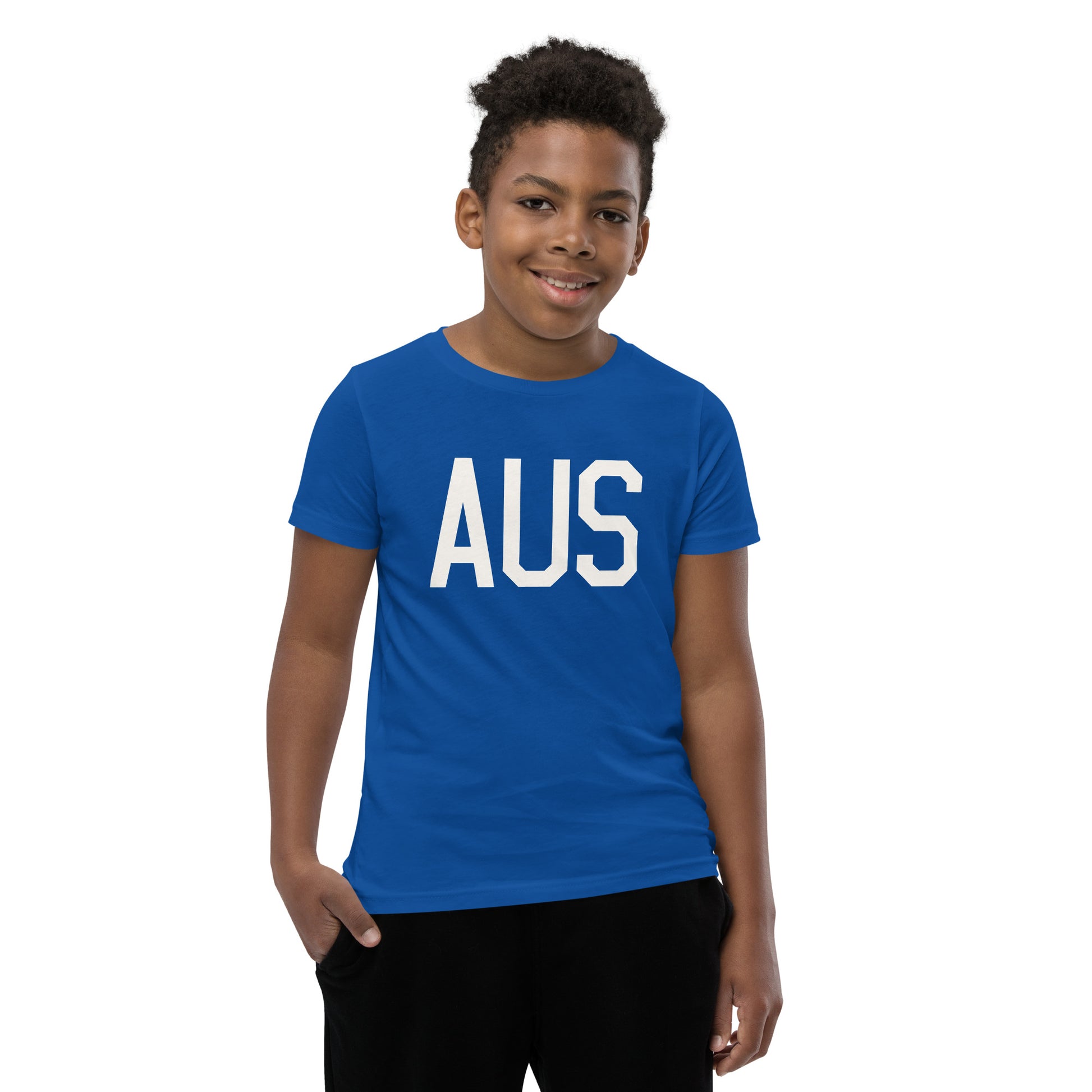 Kid's T-Shirt - White Graphic • AUS Austin • YHM Designs - Image 11
