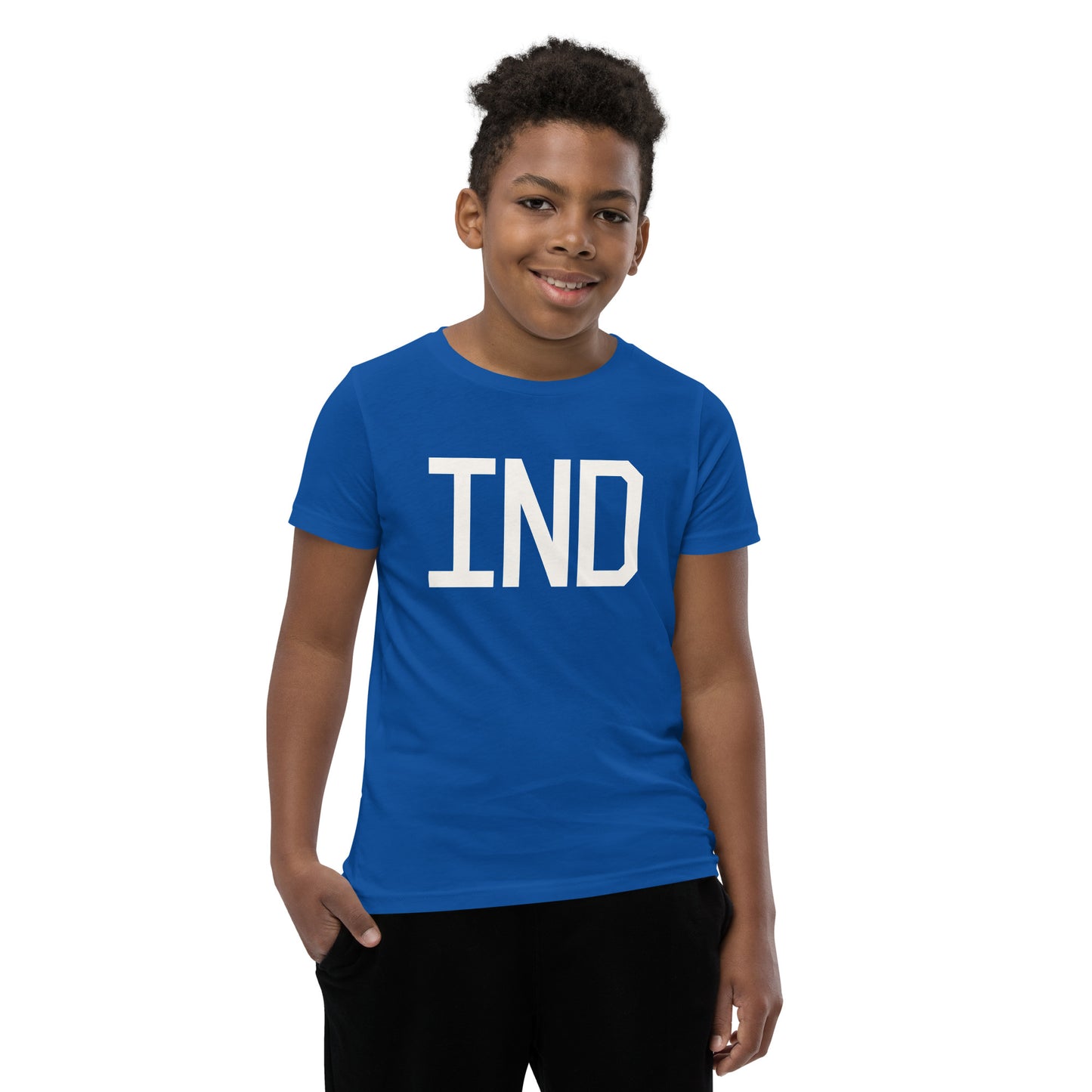 Kid's T-Shirt - White Graphic • IND Indianapolis • YHM Designs - Image 11