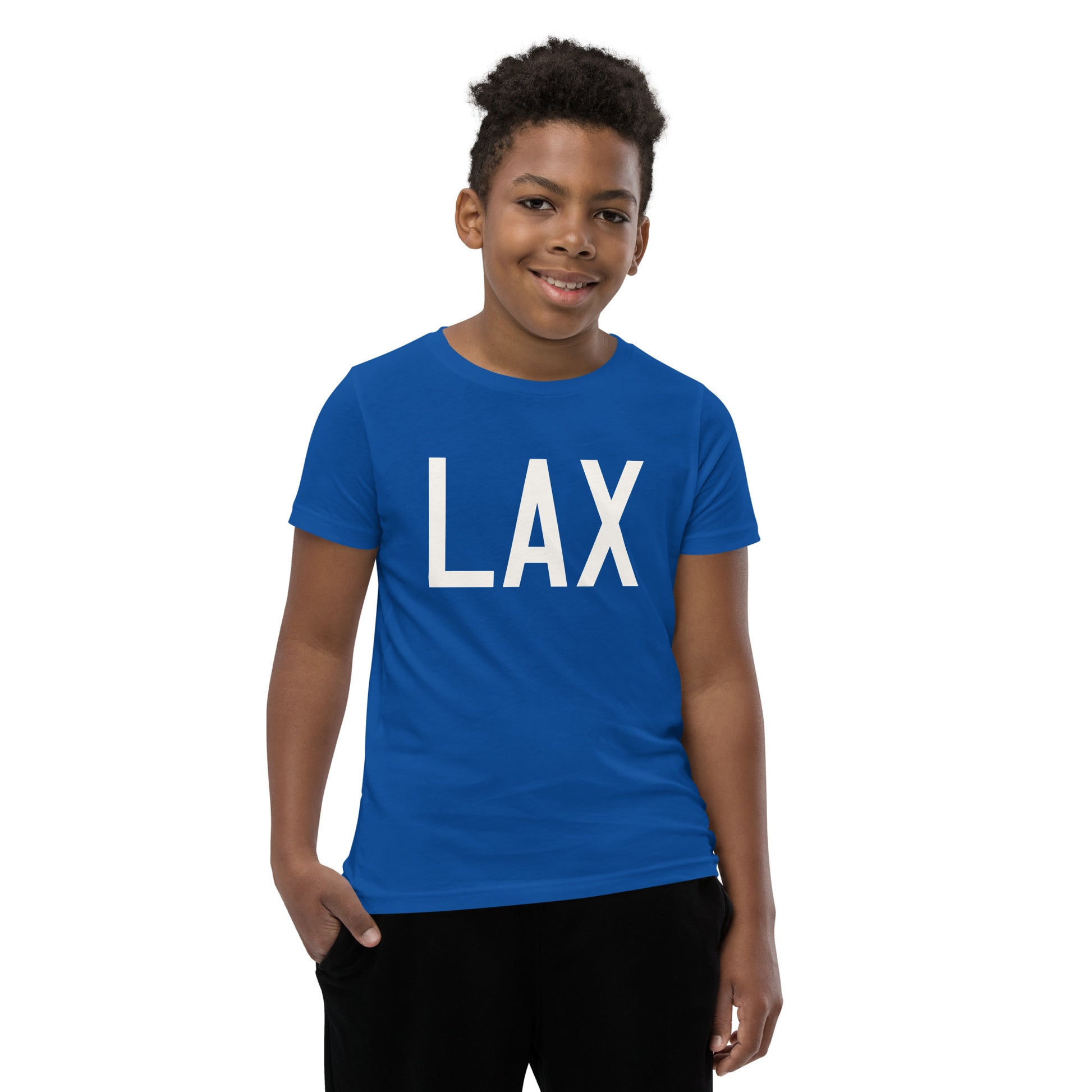 Kid's T-Shirt - White Graphic • LAX Los Angeles • YHM Designs - Image 11
