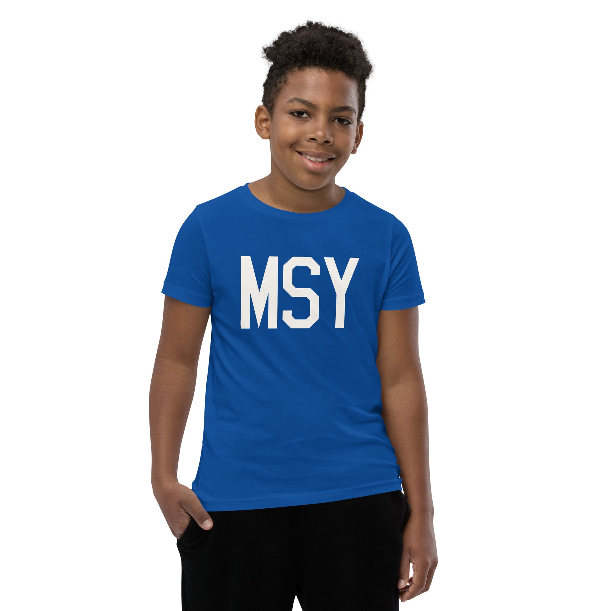 Kid's T-Shirt - White Graphic • MSY New Orleans • YHM Designs - Image 11