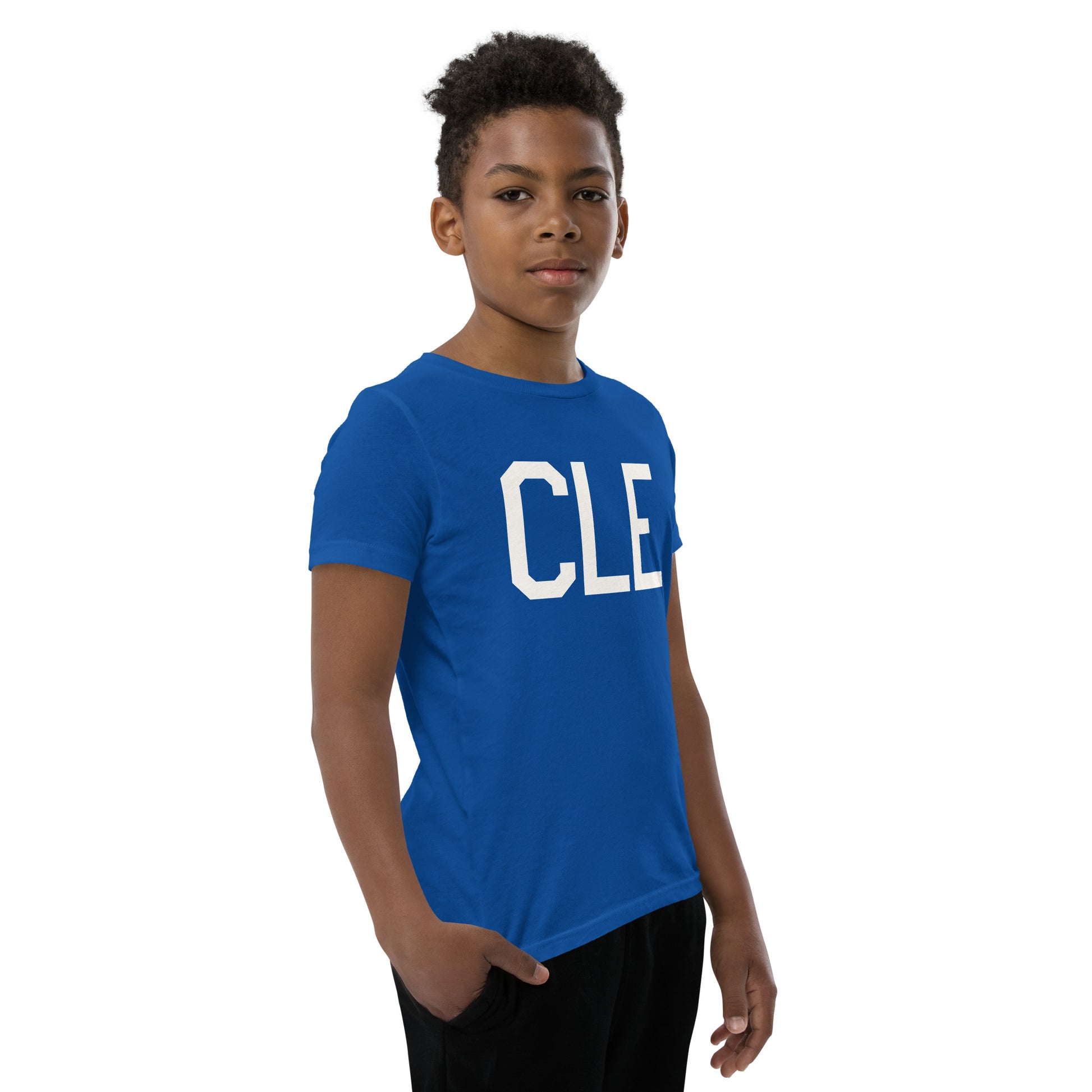 Kid's T-Shirt - White Graphic • CLE Cleveland • YHM Designs - Image 12