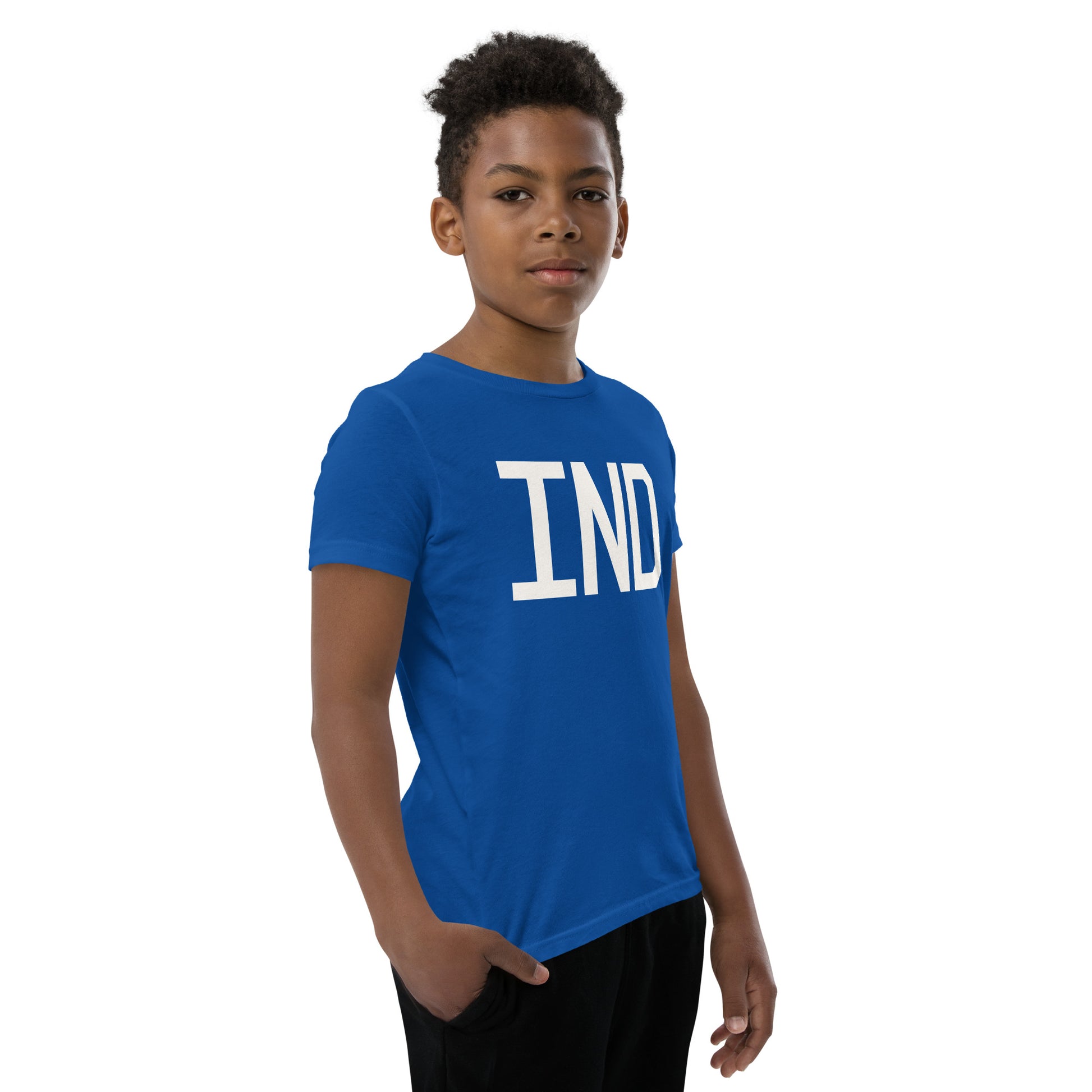 Kid's T-Shirt - White Graphic • IND Indianapolis • YHM Designs - Image 12