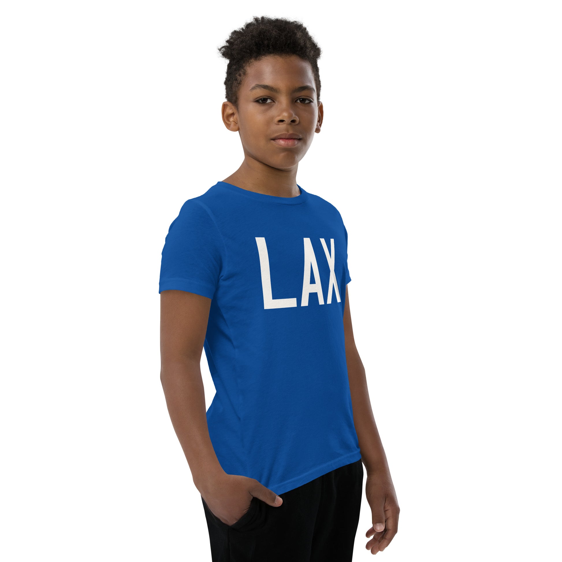 Kid's T-Shirt - White Graphic • LAX Los Angeles • YHM Designs - Image 12