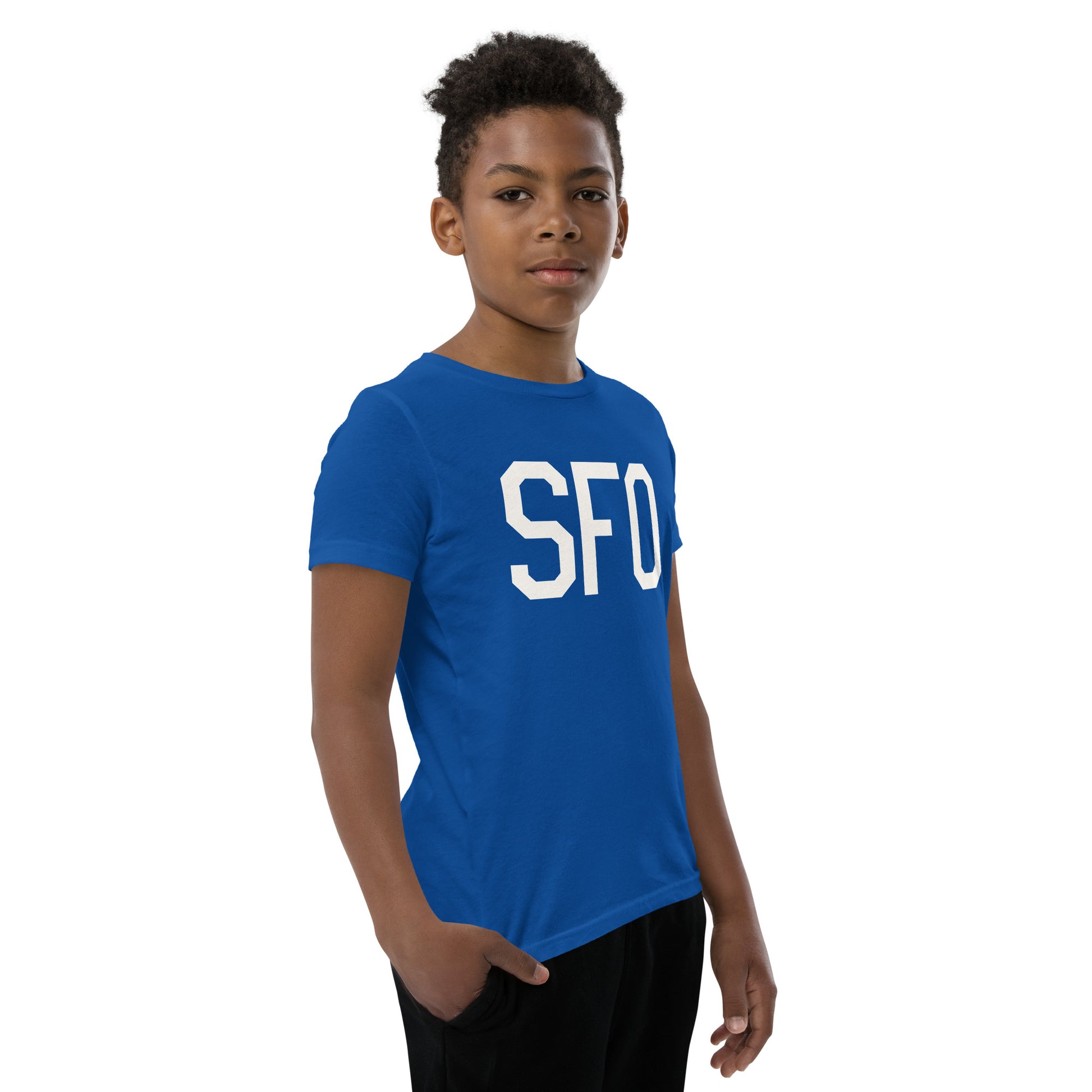 Kid's T-Shirt - White Graphic • SFO San Francisco • YHM Designs - Image 12