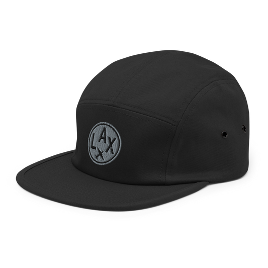 Airport Code Camper Hat - Roundel • LAX Los Angeles • YHM Designs - Image 01