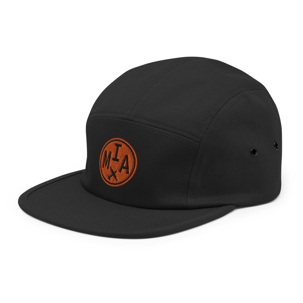 YHM Designs - MIA Miami 5-Panel Camper Hat with Airport Code - Travel Gifts for Him and Her - Roundel Design with Vintage Airplane - Image 14