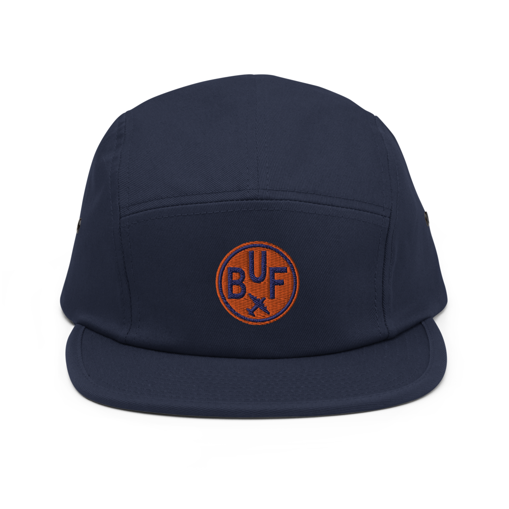 Airport Code Camper Hat - Roundel • BUF Buffalo • YHM Designs - Image 05
