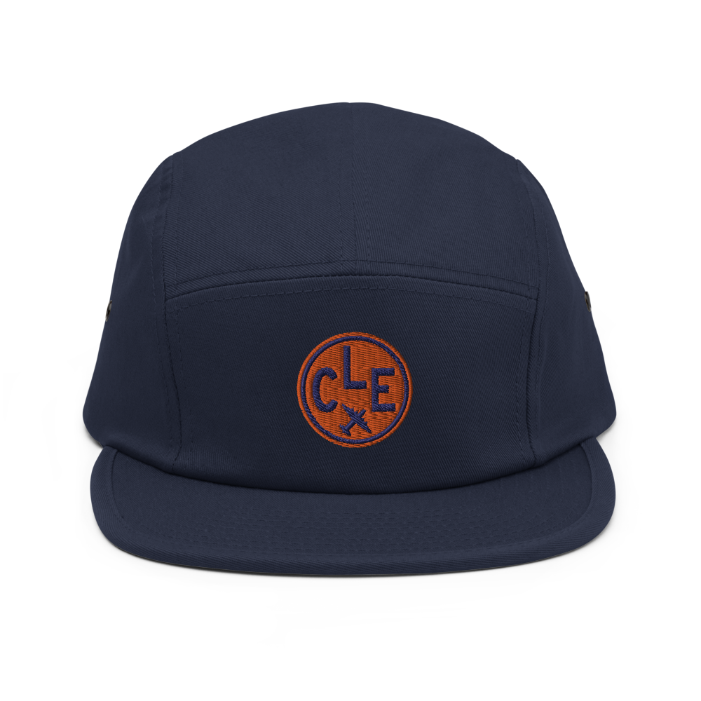 Airport Code Camper Hat - Roundel • CLE Cleveland • YHM Designs - Image 05