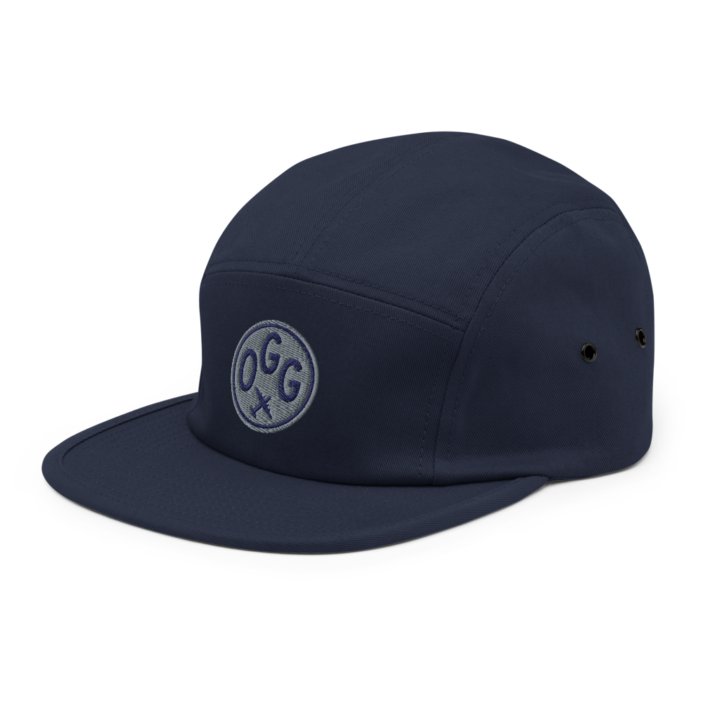 YHM Designs - OGG Maui 5-Panel Camper Hat with Airport Code - Travel Gifts for Him and Her - Roundel Design with Vintage Airplane - Image 14