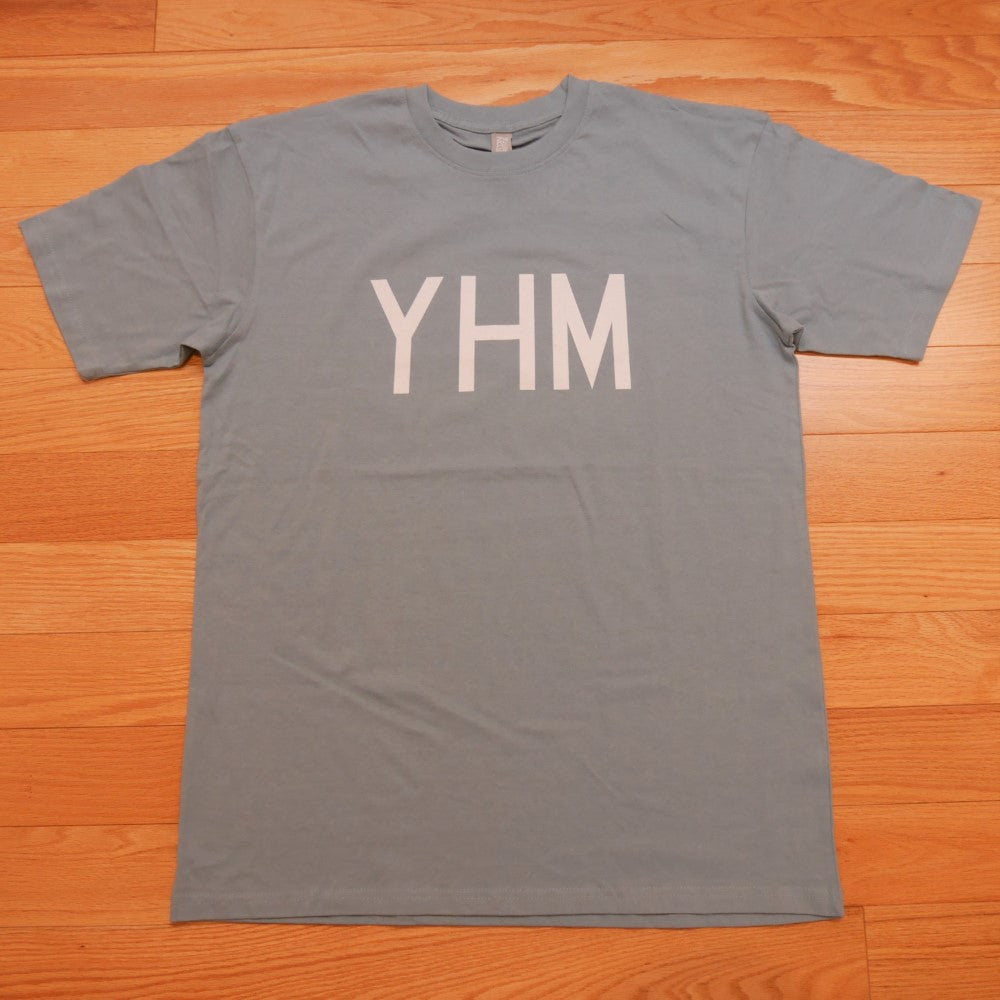 YHM Designs - YHZ Halifax Men's Premium Heavyweight T-Shirt - Airport Code with Aircraft Registration Lettering Design - White Graphic - Image 17