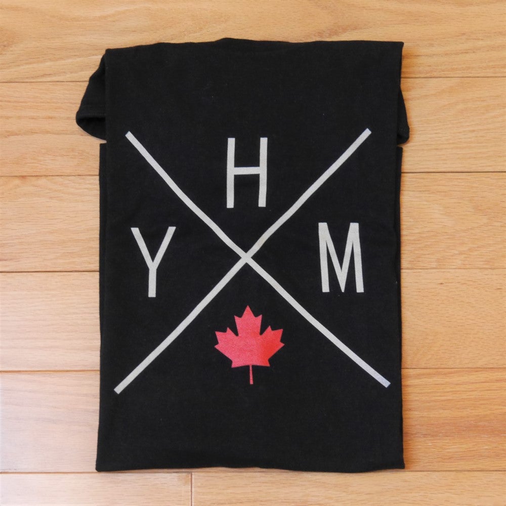 YHM Designs - YHZ Halifax Airport Code Unisex Sweatshirt - Crossed-X Design with Red Canadian Maple Leaf - Image 14