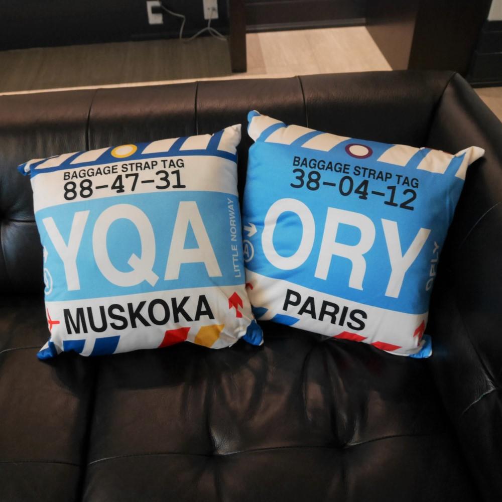Travel-Themed Throw Pillow • YQA Muskoka • YHM Designs - Image 07