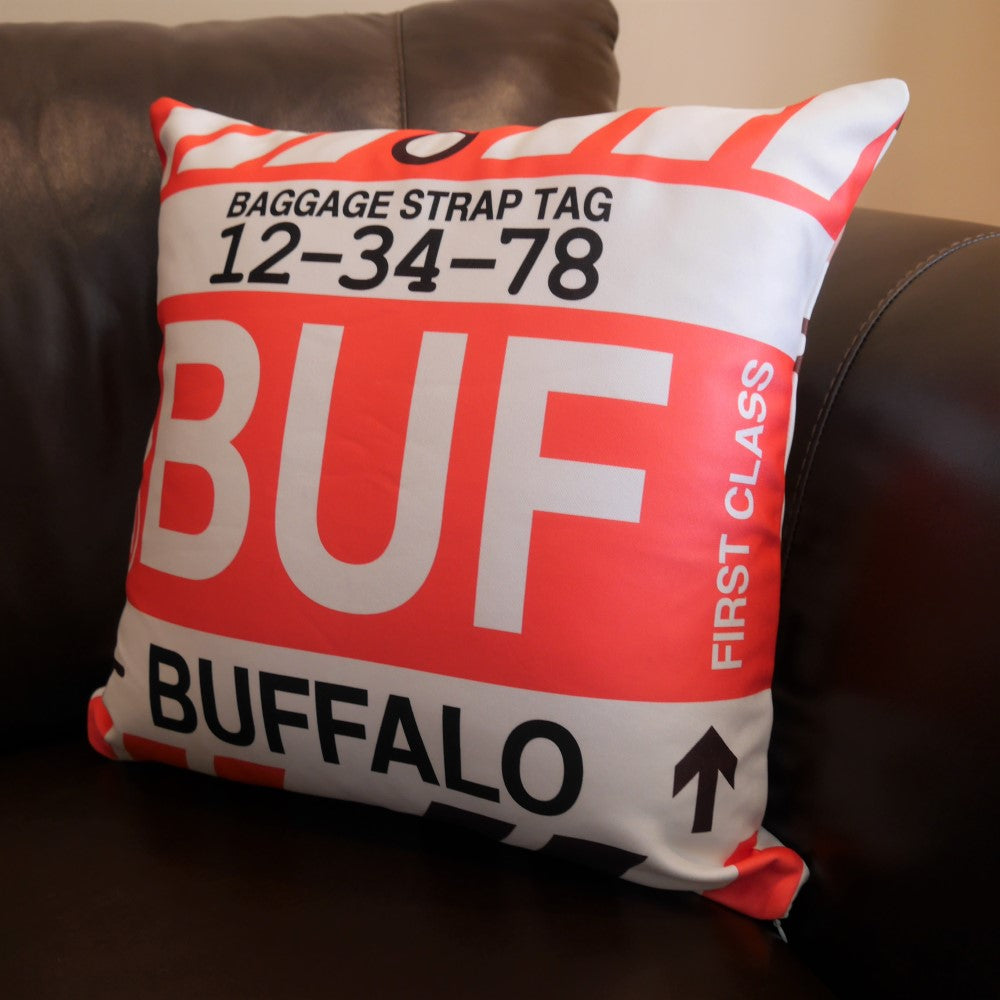 Rainbow Throw Pillow • BUF Buffalo • YHM Designs - Image 11