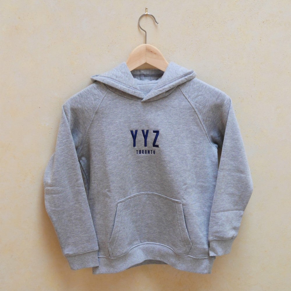 YHM Designs - LHR London Kid's Sustainable Eco Hoodie - Embroidered with City Name and Airport Code - Image 07