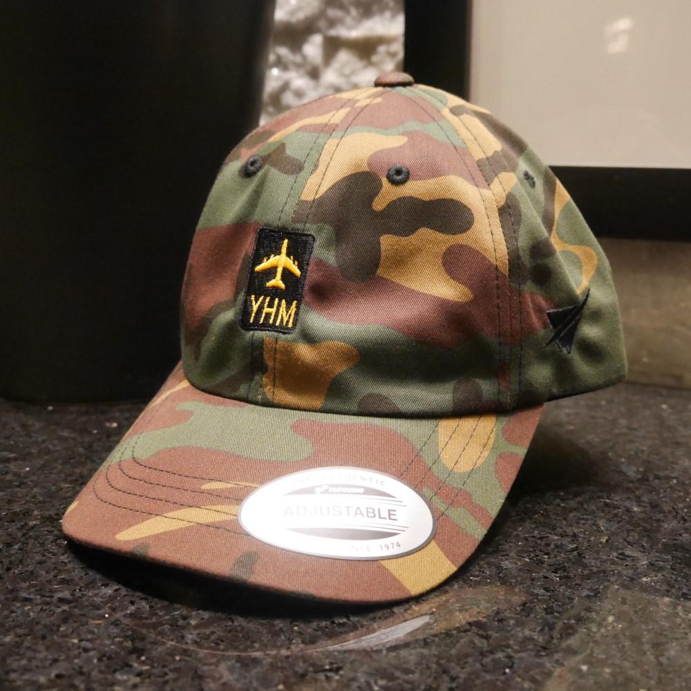 YHM Designs - HOU Houston Airport Code Baseball Cap/Dad Hat - Roundel Design with Vintage Airplane - Image 05